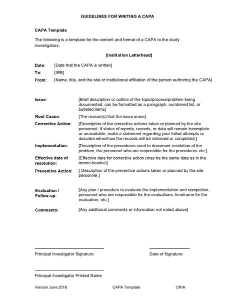 Corrective Action Plan Letter Template Word - Infoupdate.org