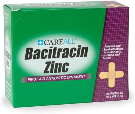 Buy 25 Pack) CareALL Bacitracin Antibiotic Zinc Ointment 0.9gr Foil ...
