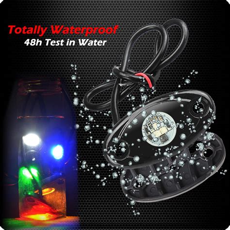 4 Pods LED Rock Lights Kit, Ampper Waterproof Underglow LED Neon Trail ...