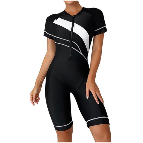 Leesechin Womens Swim Suits Bathing Suits Short Sleeve Diving Suit ...