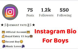 2500+ Instagram Bio For Boys, VIP, Attitude, Simple & cool