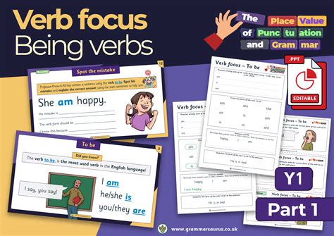 Year 1 The Place Value of Punctuation and Grammar – Verb focus - Being ...
