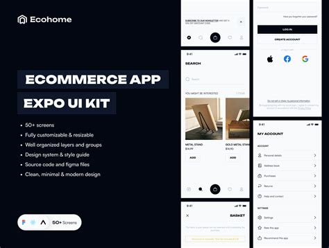 Ecohome Ecommerce React Native & Expo UI Kit - Figma Resources ...
