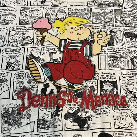 Vintage Dennis The Menace AOP Comic Strip Sweatshirt … - Gem