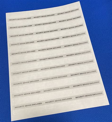Security Device Enclosed Labels 1 3/4 x 1/2 Labels Item SDE2581