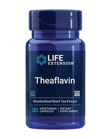 Life Extension Theaflavin Standardized Extract Tea Leaf Flavonoids ...