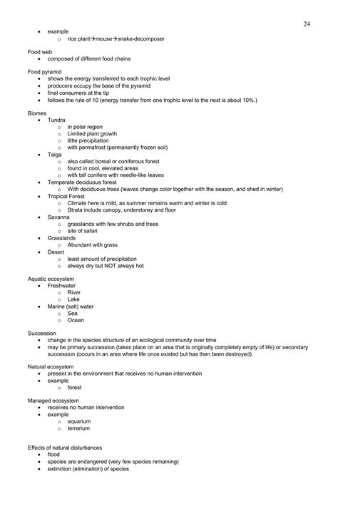 Handouts for biology | DOC