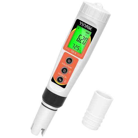Digital pH Meter 4 in 1 pH EC TDS Temp Meter for Water Hydroponics ...