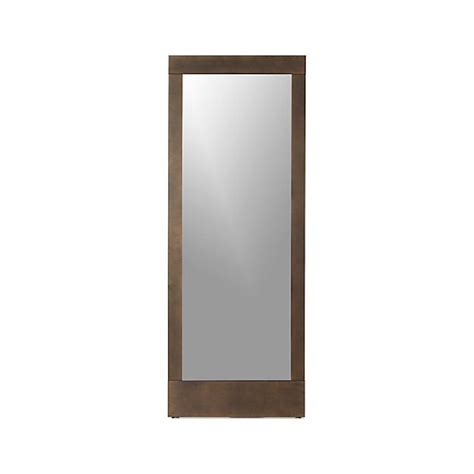 Crate & Barrel Colby Bronze Floor Mirror - AptDeco