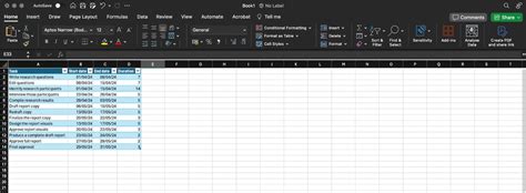 Excel File Create for Project Deadline 的图像结果
