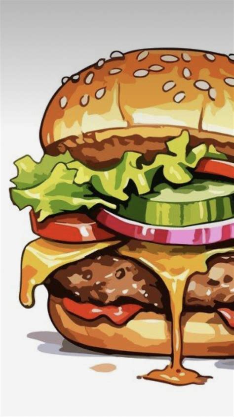 Delicious Hamburger Drawing