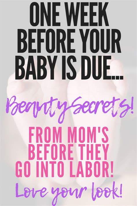 Beauty Tricks to Prepare for Labor - a Modern Mommy Parenting Mistakes ...