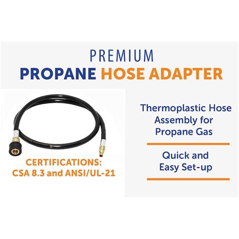 Flame King 48 Dual Quick Connect Hose for LP Gas 1/4 ID 1/4-in ...