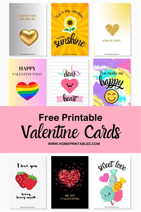 Free Printable Valentine Cards - 24 Cutest Designs!