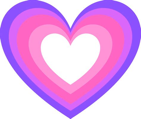 Heart shape colorful pink purple style, element for decoration 12681980 PNG