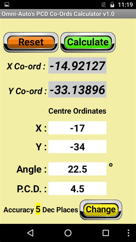 PCD Co-Ordinate Calculator - App on Amazon Appstore
