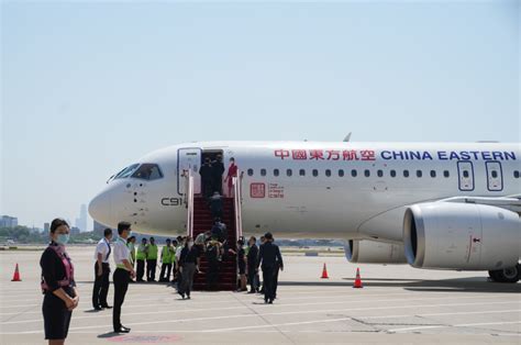 Photos Chine : premier vol commercial du C919 — Chine Informations