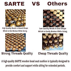 SARTE Wooden Beads for Car Seat Ultra Comfort Wooden Beads Cover ...