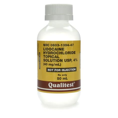 Lidocaine 4% Oral Solution, 50 mL Bottle | McGuff