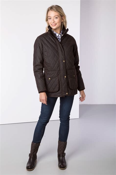 Ladies Diamond Quilted Wax Jacket UK | Rydale