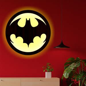 trendDecor Craft BAT, BATMAN LED Light Wall Hanging for Wall Decor with ...