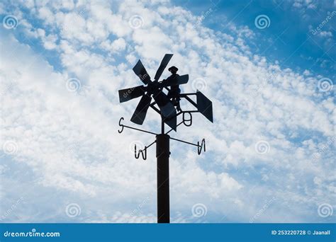 Anemometer, Instrument To Measures Wind Speed and Direction Stock Photo - Image of figure ...