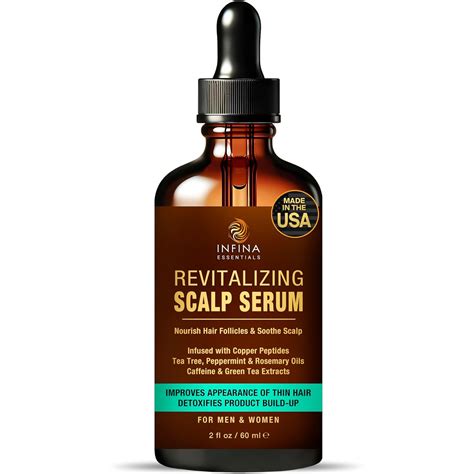 Amazon.com : Revitalizing Scalp Serum for Hair Growth with Copper Peptides, Caffeine & Tea Tree ...