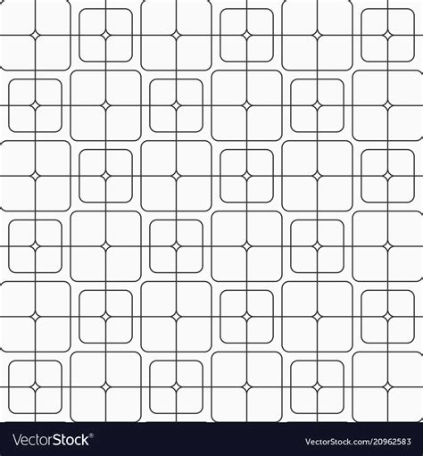 Abstract seamless pattern of squares with rounded Vector Image
