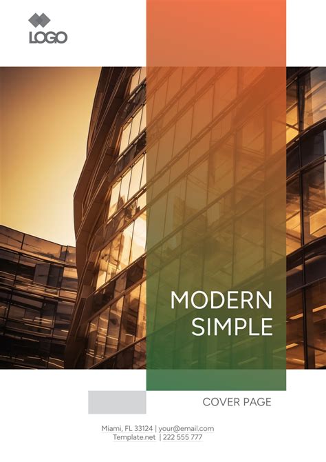 Simple Cover Page Template 的图像结果