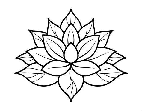 Premium Vector | Simple Flower Outline Vector