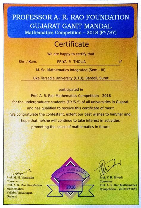 Department of Mathamatics