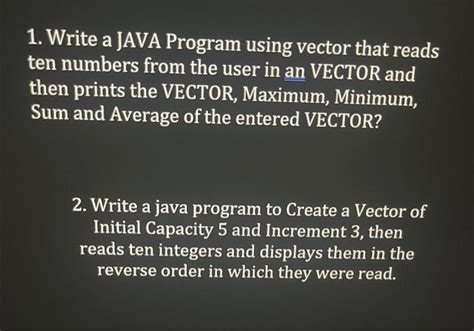 Image result for Program On Vector Java