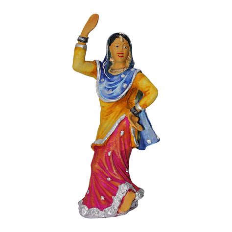 Buy FABZONE Punjabi Bhangra Traditional Statue Cultural Figurine Indian ...