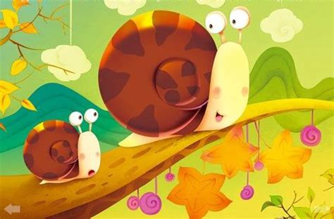 小蜗牛绘本故事,小蜗牛故事,小蜗牛的四季故事图片_大山谷图库
