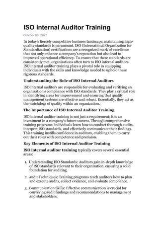 Image result for API Internal Auditor Training