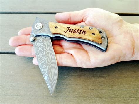 Personalized Pocket Knives DAMASK - Algis Crafts | Shop Now