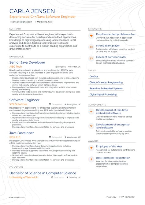Image result for Java Software Engineer Resume