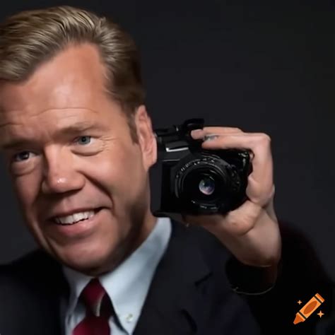 Meme of chris hansen pointing a camera on Craiyon