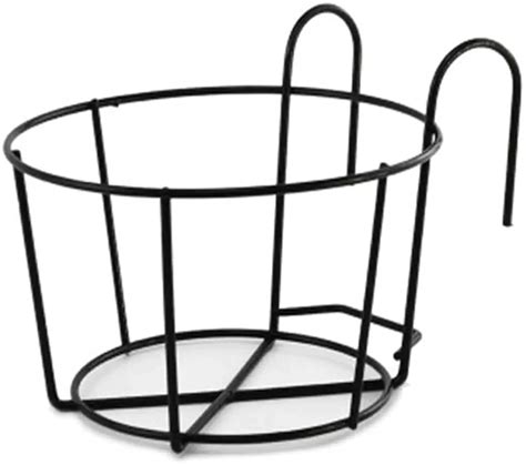 CROWN HANDICRAFTS Metal Hanging Railing Round Flower Pots For Balcony ...
