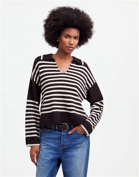 Cashmere-Wool Blend Polo Sweater | Madewell