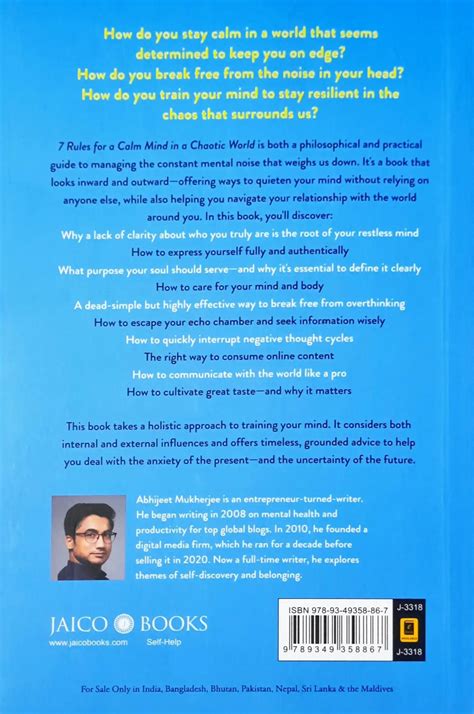 7 Rules for a Calm Mind in a Chaotic World – Books and You