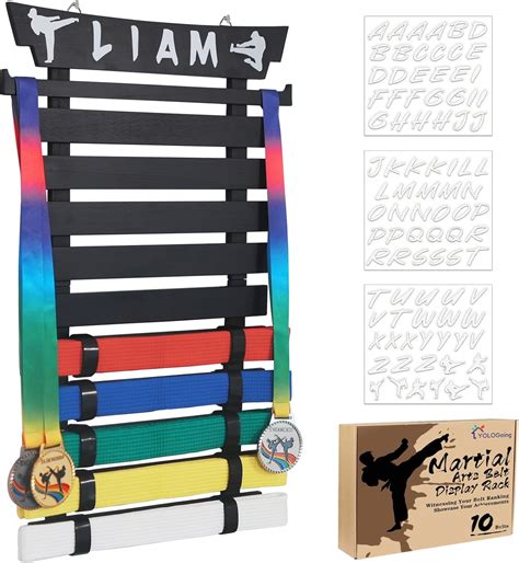 Amazon.com : YOLOGoing 2024 Upgraded Karate Belt Display Rack with ...