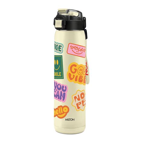 Milton Steel Edge 900 Stainless Steel Bottle - Outside Plastic Inside ...