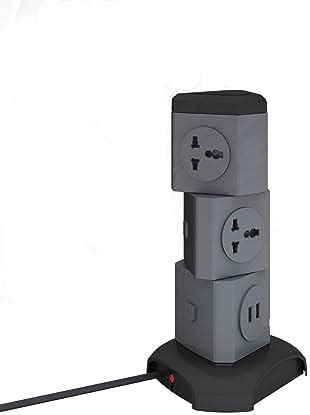 New Impro 5 Plugs + 2 USB Tower Sockets Spike Buster - 3 Floors ...