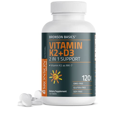 Vitamin K2 + D3 – Bronson Vitamins | Quality Vitamins and Supplements ...
