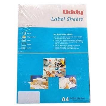 Oddy 24 Label Sheets A4 Size (100 Sheets, Pack of 2) : Amazon.in: Home ...