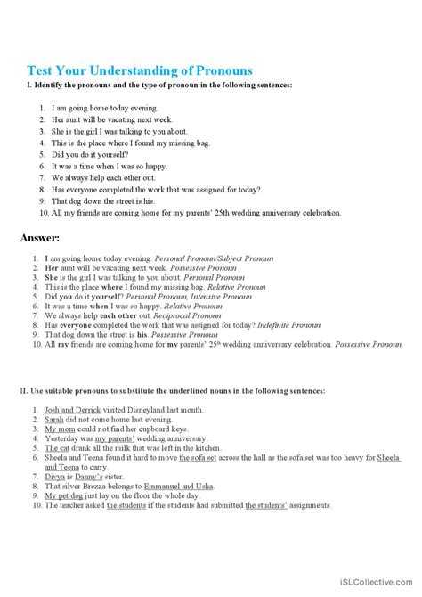 What's Pronouns? general gramma…: Español ELE hojas de trabajo pdf & doc