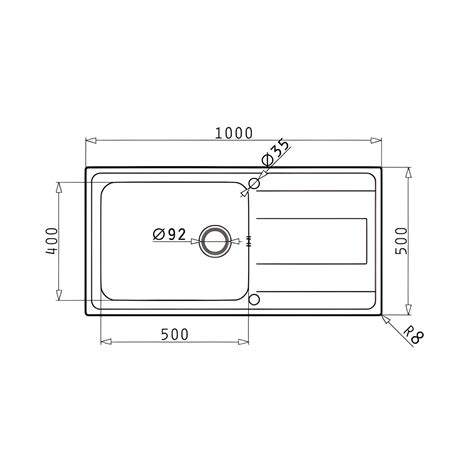 Pyramis Edelstahlspüle »Alea«, Edelstahl, BxHxL: 100 x 50 cm - hagebau.at