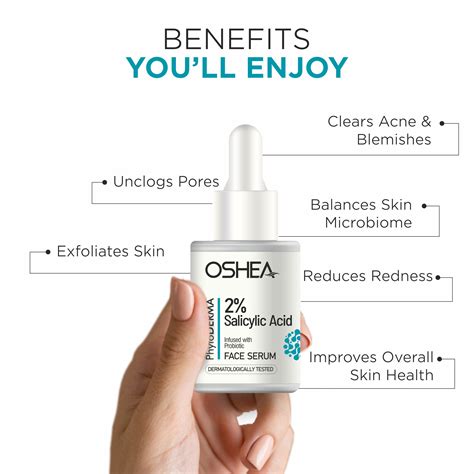 Buy Oshea PhytoDERMA 2% Salicylic Acid Serum infused with Probiotic Face...