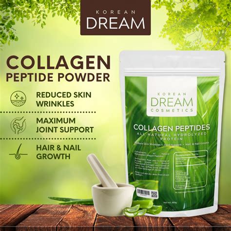 Korean Dream Collagen Peptide Powder 300g Healthy Supplement Help Improves Skin Elasticity ...